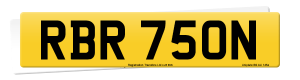 Registration number RBR 750N